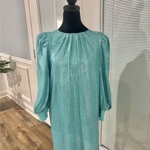 Alice + Olivia Turquoise Sequin Dress